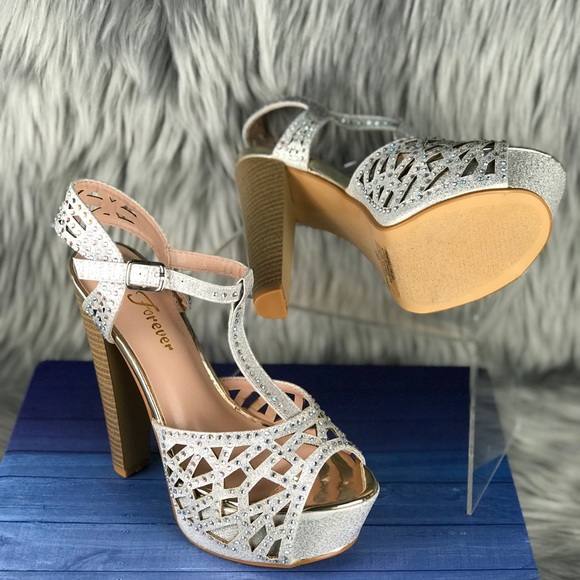 PEEP TOE PUMP PARTY HEELS - Picture 7 of 7